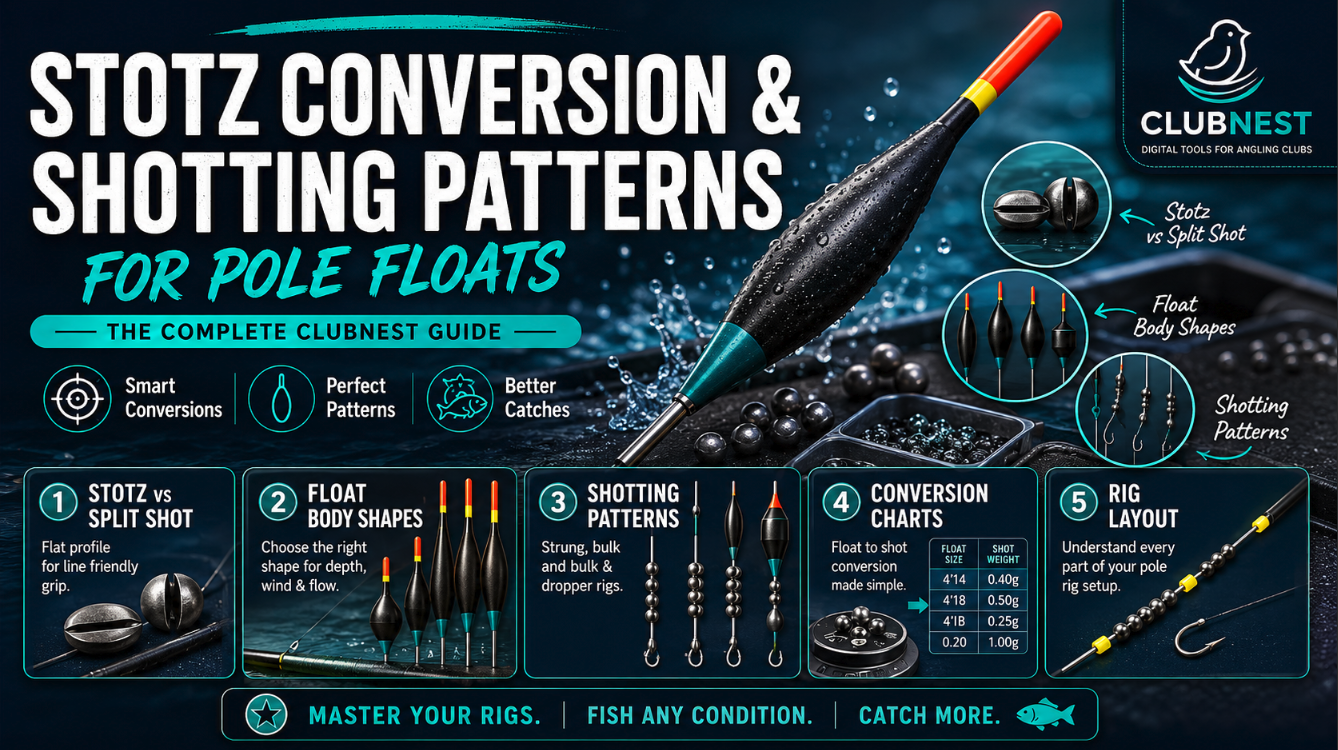 Stotz Conversion & Shotting Patterns for Pole Floats — Complete Clubnest Guide