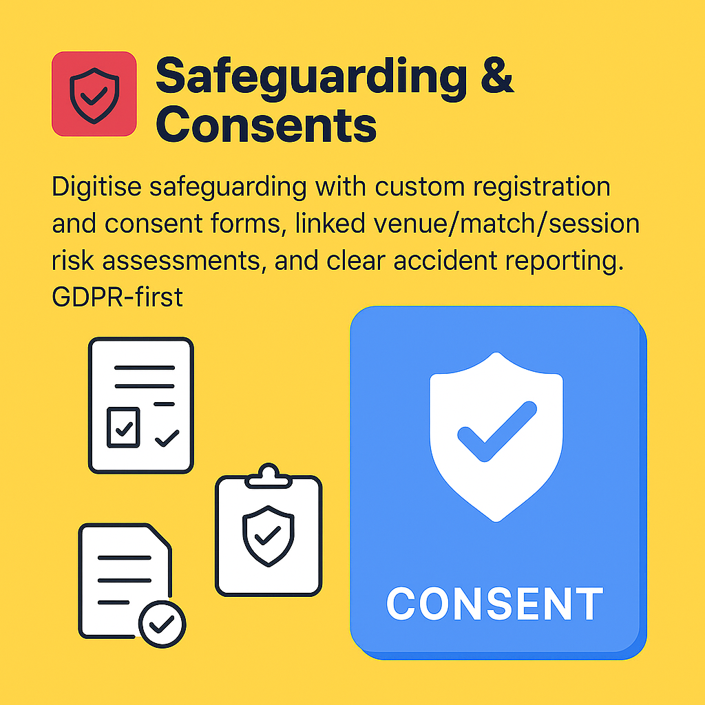 Safeguarding & Consents – Clubnest feature